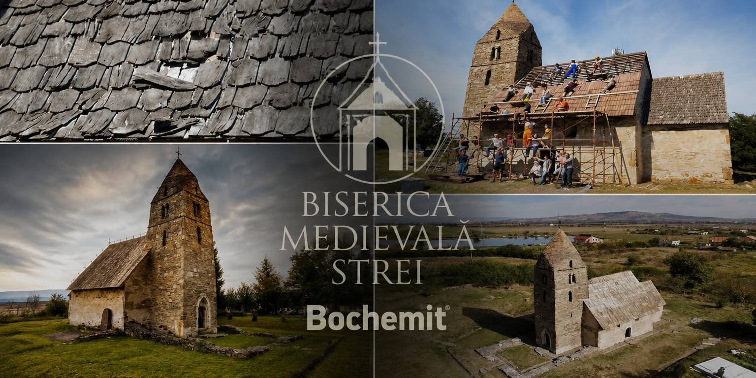 restaurare cladire patrimoniu biserica din lemn Bochemit